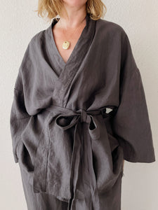 Naoko Linen Kimono Sleepwear Set