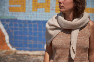 Triangle Scarf - Flax Cream