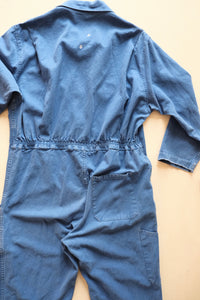 Vintage Workwear Long Sleeve Jumpsuit - French Blue