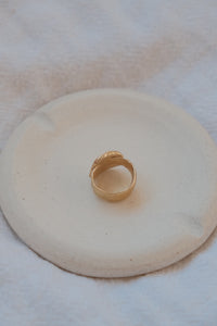 Striped Ring in Brass