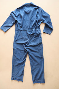 Vintage Workwear Long Sleeve Jumpsuit - French Blue