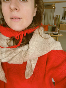 Triangle Scarf - Flax Cream