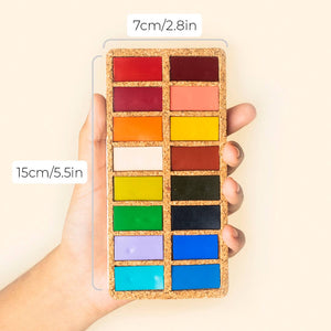 Eco Watercolor Pans Set - 16 Color Tray