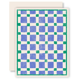 Squares on Squares Letterpress Card