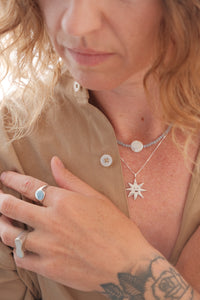 Petal Necklace - Angelite