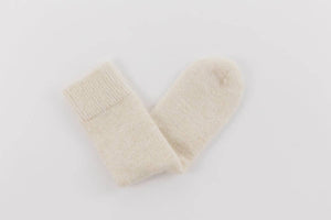 Undyed Alpaca Bed Socks Ultra Soft - Cream