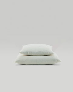 Raw Linen Pillow - Chalk, Small Lumbar