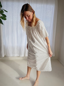 Vintage French Linen Gown