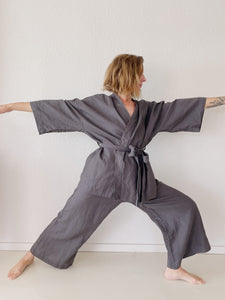 Naoko Linen Kimono Sleepwear Set