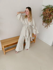 Naoko Linen Kimono Sleepwear Set