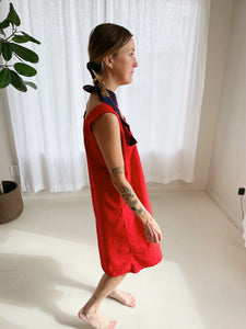 Vintage French Linen + Cotton Gown - Tomato