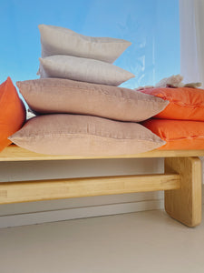 Raw Linen Pillow - Neon, Large