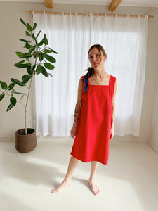 Vintage French Linen + Cotton Gown - Tomato