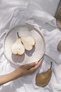 8.5" Dinner Plate - Cream Speckle