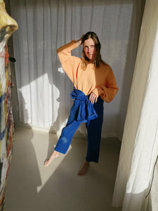 Preorder - Vintage Workwear Long Sleeve Jumpsuit - French Blue