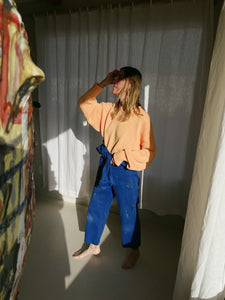 Preorder - Vintage Workwear Long Sleeve Jumpsuit - French Blue