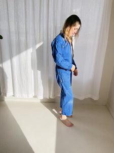 Preorder - Vintage Workwear Long Sleeve Jumpsuit - French Blue