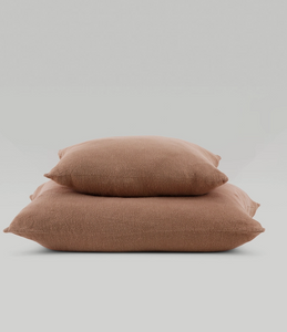 Raw Linen Pillow - Cocoa, Small
