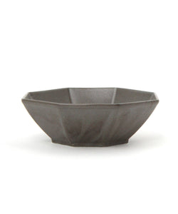 Mino Ware Small Octagon Bowl in Gray