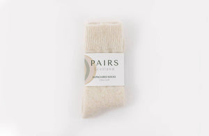 Undyed Alpaca Bed Socks Ultra Soft - Cream